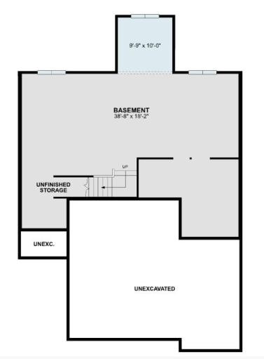 This home has an unfinished lookout basement with rough-in for a future bathroom.