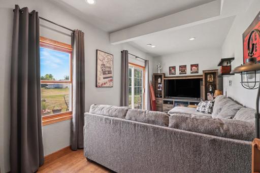 Family room has walkout access to the patio.