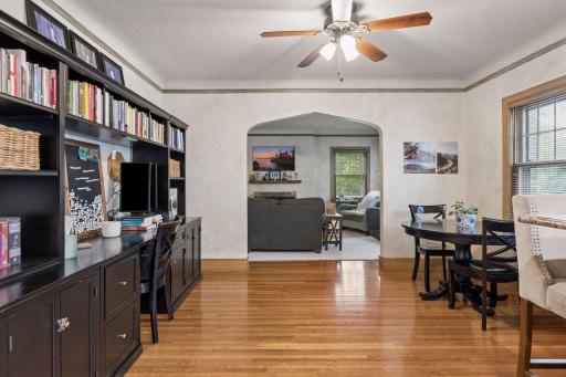 Main floor dining area. Spacious enough for dining and office area.