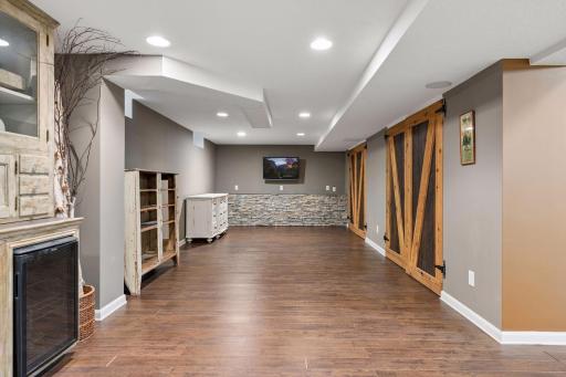 Generous sized lower level family room.