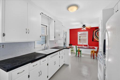 Plenty of counterspace and cabinetry.