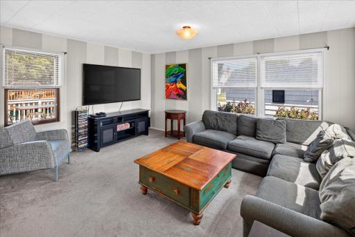 Spacious family room in the back of the home.