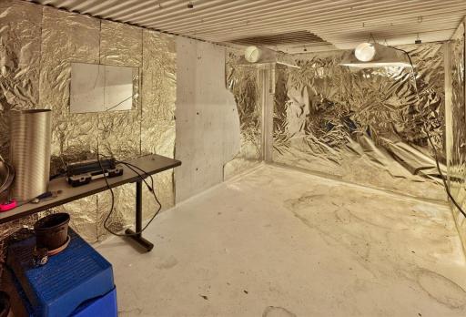Built in the late 50s during the Cold War, this space makes for a great conversation piece! This is one of 2 rooms located 10 feet below ground. This space could be a wine cellar, hobby space, storage area, indoor gardening and more!