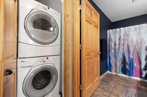 Conveniently Hidden Laundry Area