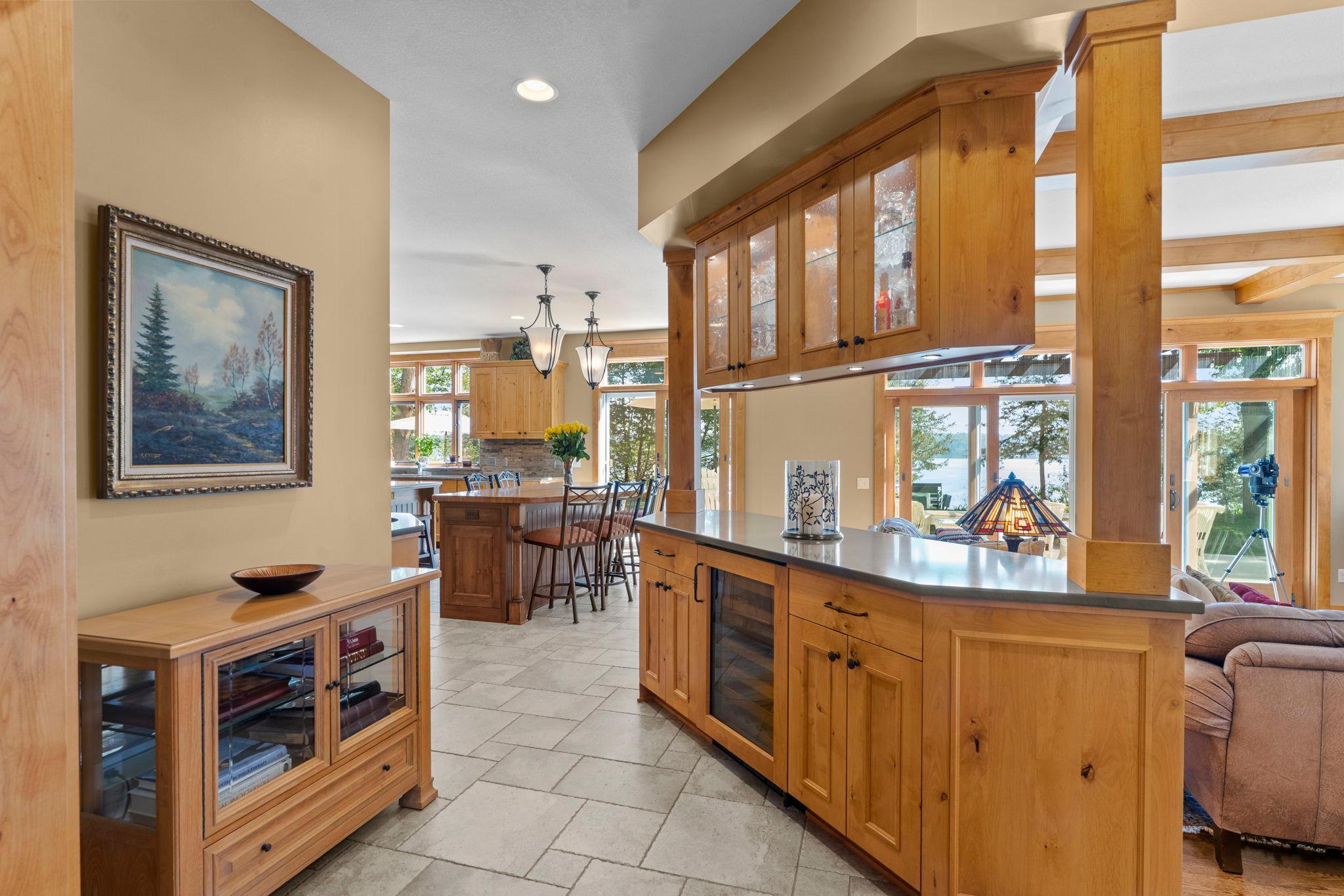 Dry bar for entertaining