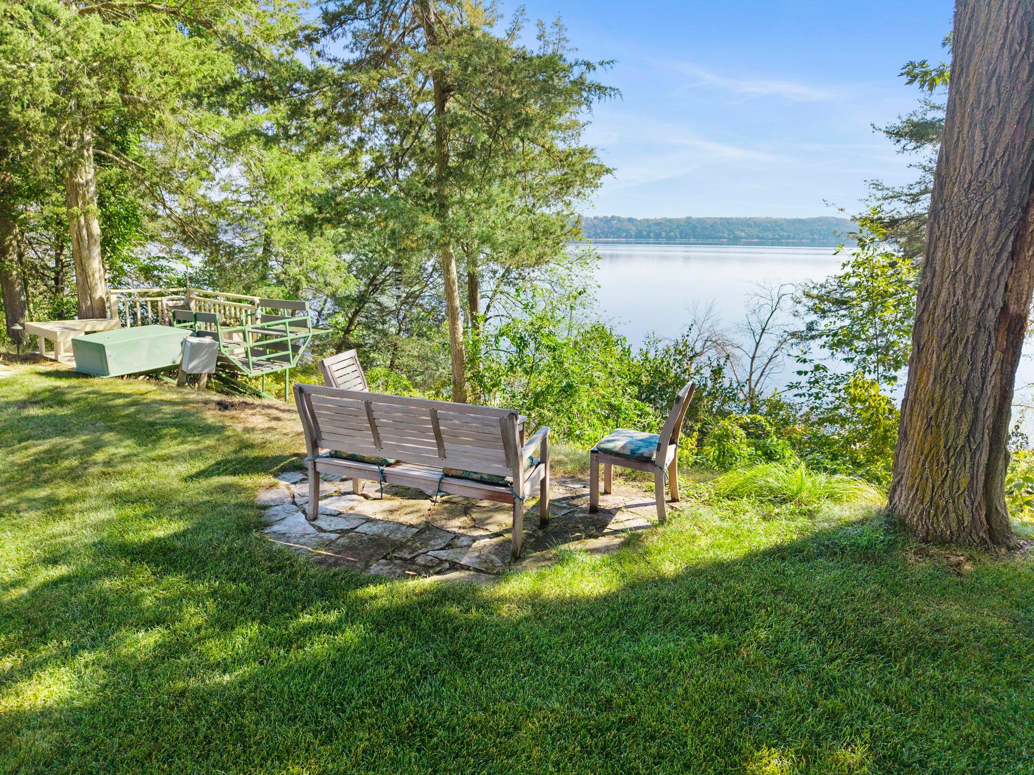 View from upper back yard