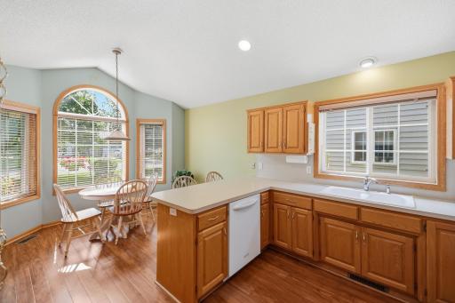 With a south facing bay window your kitchen has natural light all day long