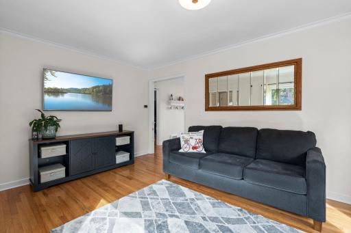 Original hardwood floor throughout main level.