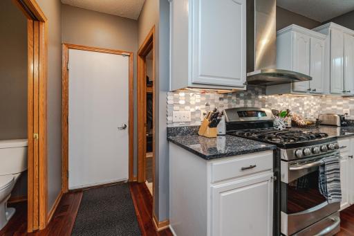 There is a half bath and large mud room off the rear entry.