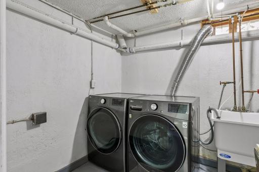 Laundry with LG Washer & Dryer 2020 (Front loading, High Efficiency, Mobile enabled)