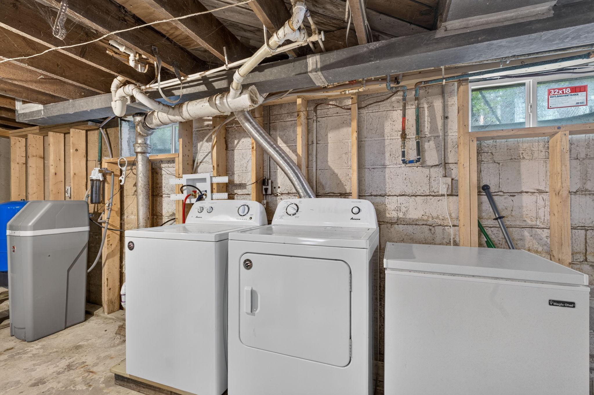 The washer and dryer will stay with the home.