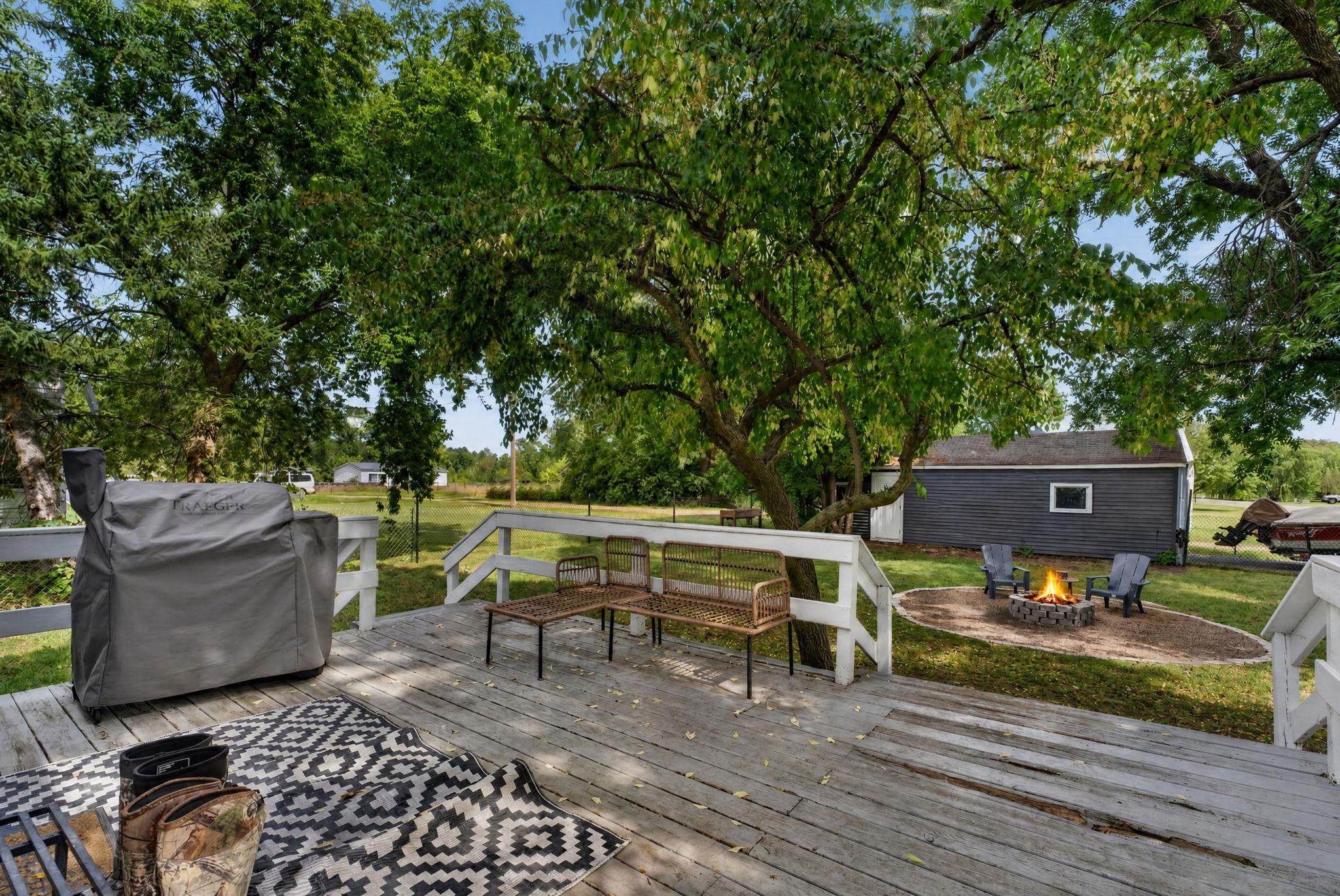 Enjoy a manageable yard with plenty of space for gardening, games, kids, or pets, with a large fenced area adding versatility and peace of mind.