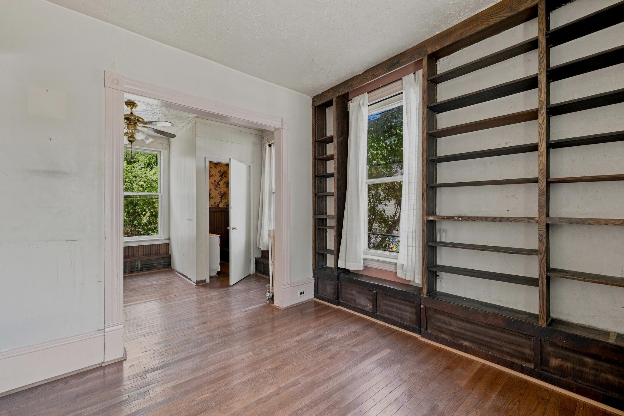 View to dining & main floor half bath