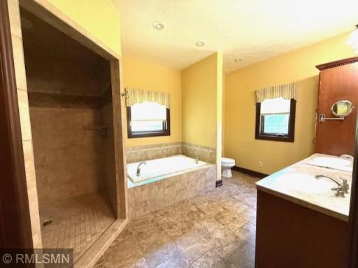 Primary Bath, tub and walk-in Shower