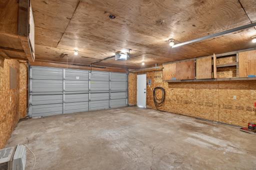 2 car detached drive-through garage interior