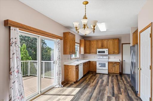 Enjoy meals indoors or step outside to the deck