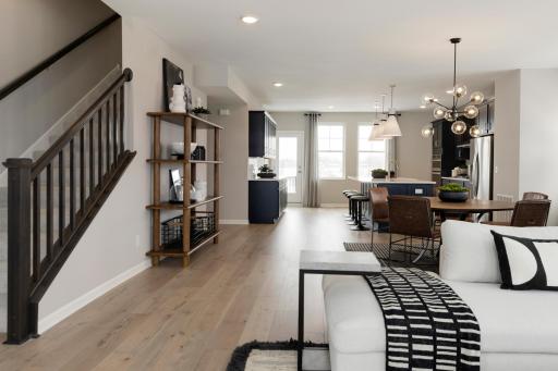 Photo is of a model home.