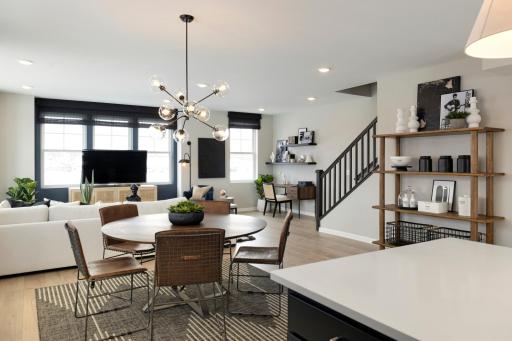 Photo is of a model home.