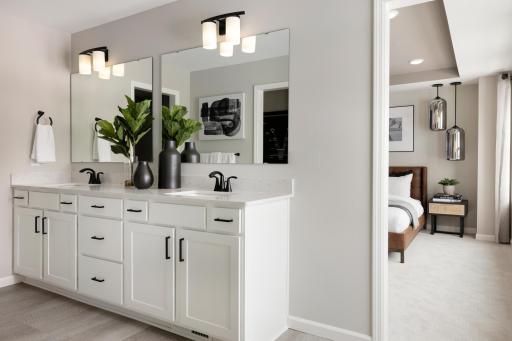 Photo is of a model home.