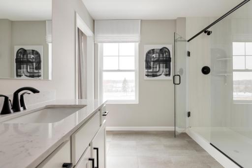 Photo is of a model home.