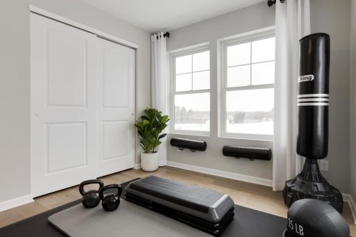 Photo is of a model home.