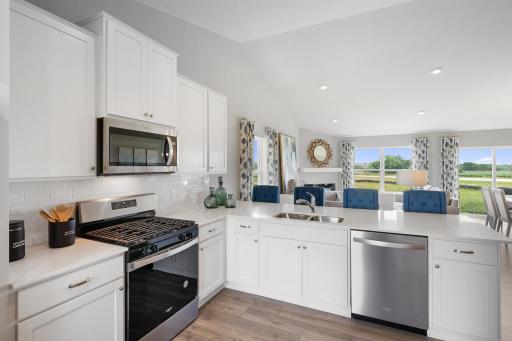 Plenty of space to maneuver for the chef preparing the meal.