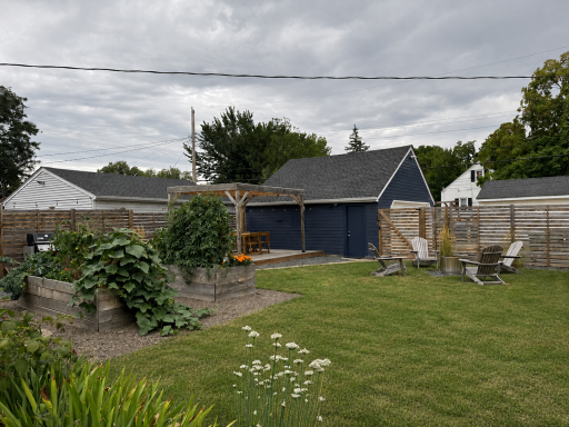 Backyard & garage view