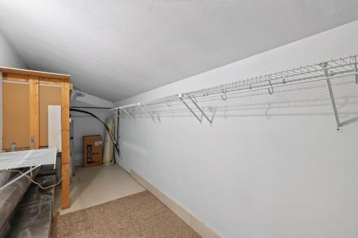Large storage closet in upper level family room