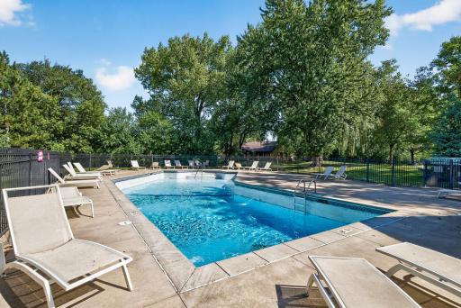 Community pool located just around the corner