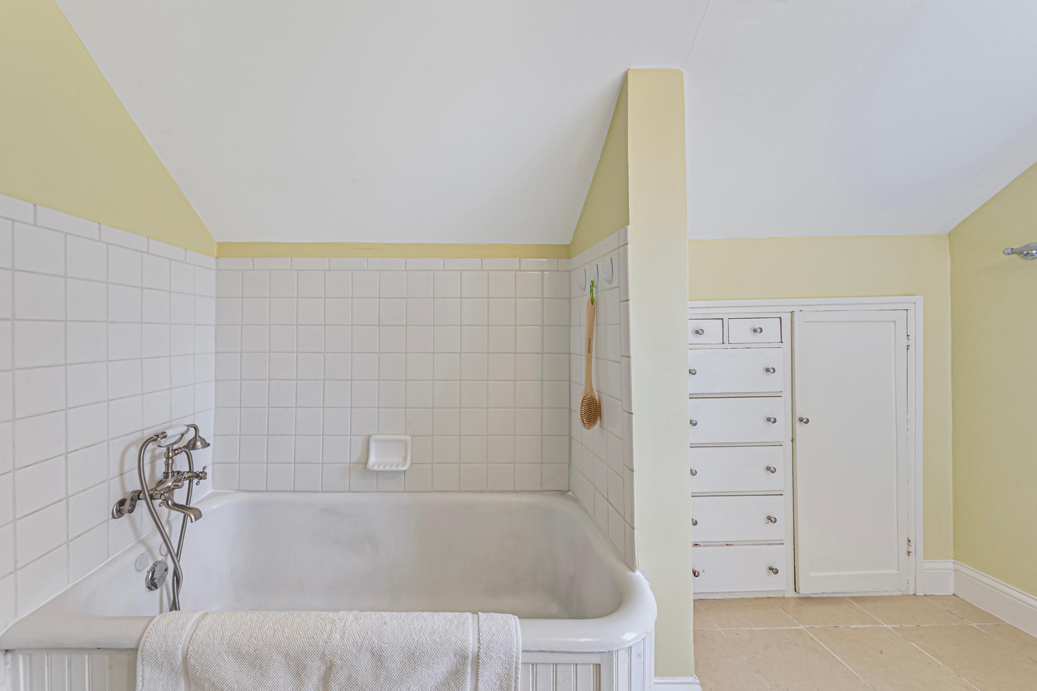 Bathroom with built in storage