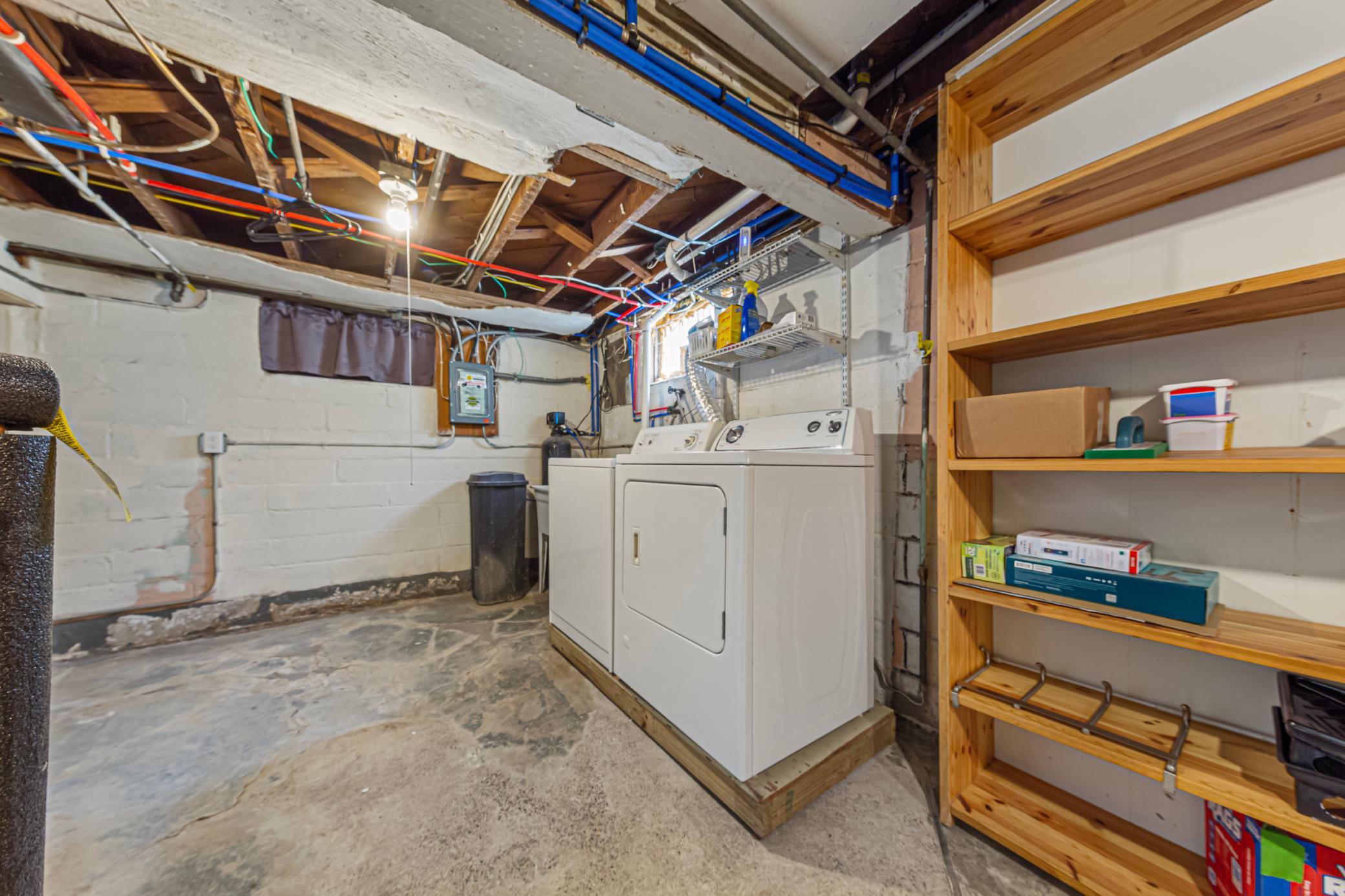 Oversized laundry room + utility room + storage area