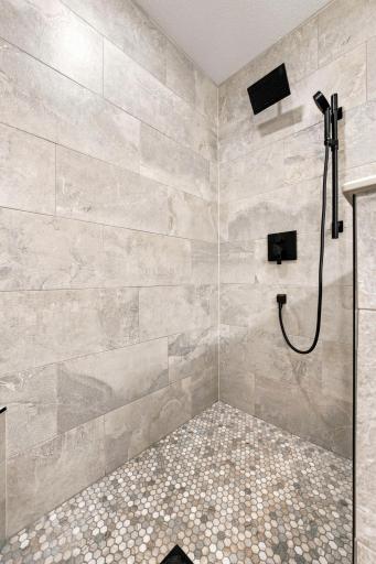 Primary Bathroom Walk In Tile Shower- Guest House