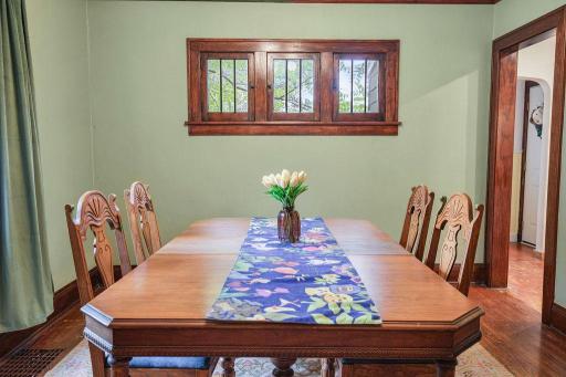 Formal dining room offers plenty of space for everyday meals, holidays, and dinner with family and friends.