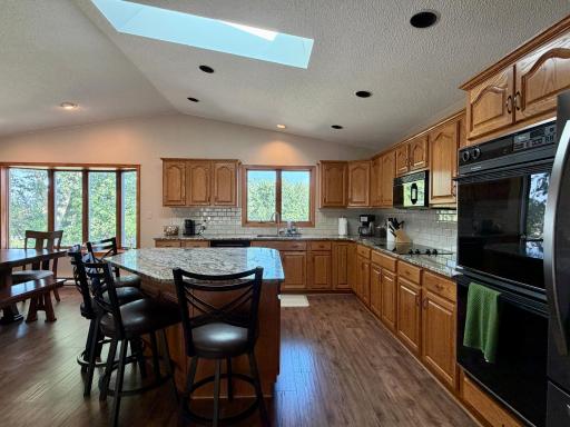 updated kitchen with abundant cabinet space