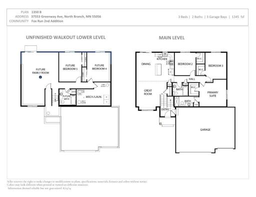 Floor Plan. Photos and renderings may not depict actual plan, materials, & finishes may vary. All measurements are approximate.