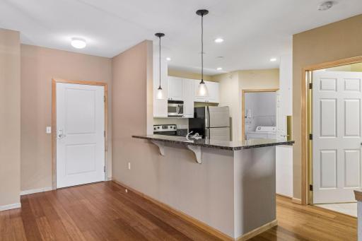 Granite Counters, pendant lights