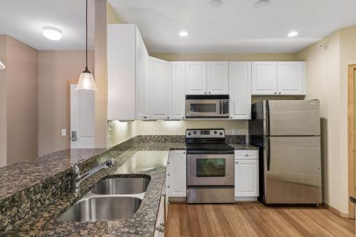 Stainless appliances, bamboo floors, updated lighting, new garbage disposal