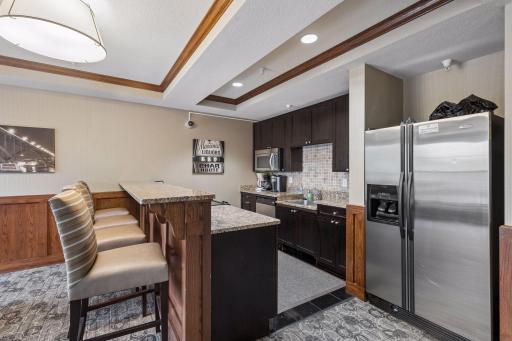 Club gathering room - full kitchen