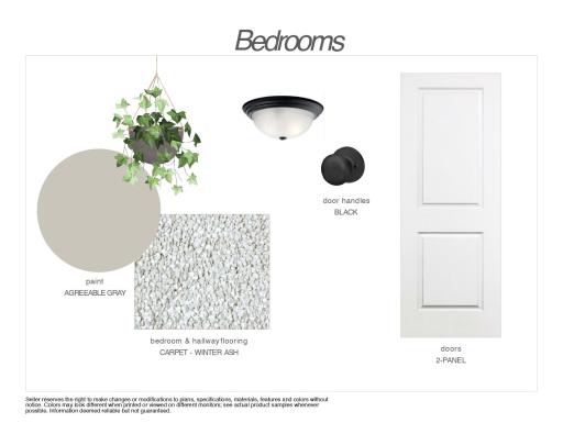 Interior finishes selected for this home. Exhibit may not depict exact color match.