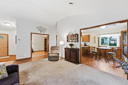 Allows for various furniture arrangements.