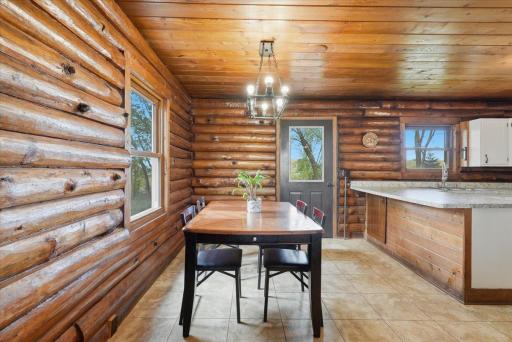 Informal dining room with views of the beautiful acreage