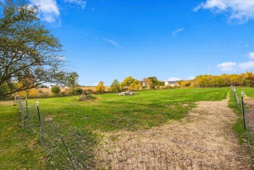 Pastures have been cleared and fenced for grazing, currently used for horses and goats