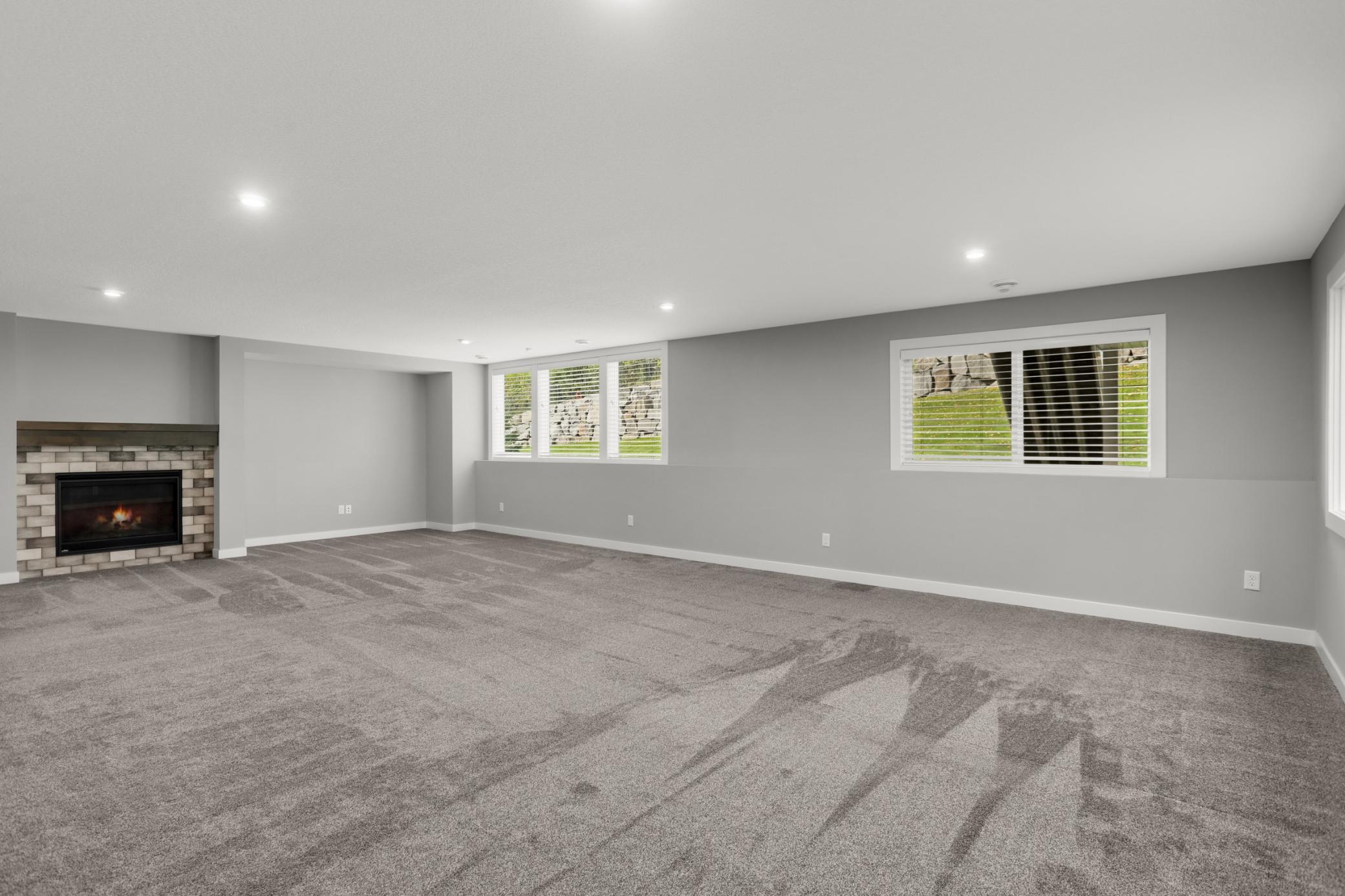 Expansive finished lower level offers tremendous flexibility for recreation, entertaining, games, or movie nights.