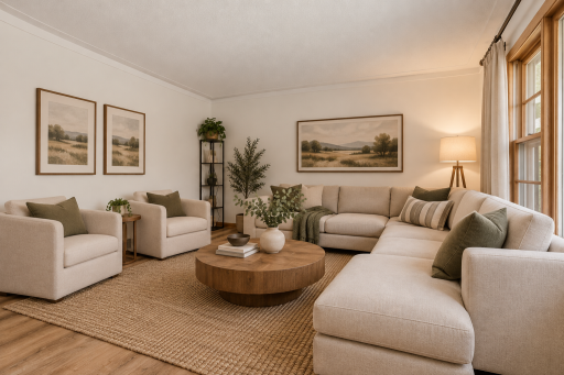 Another view of the Living Room - virtually staged
