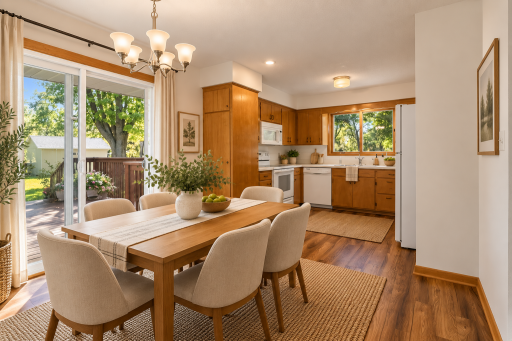 Virtual representation of the dining area