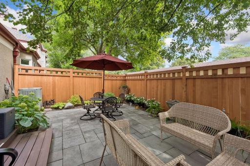 Fenced patio