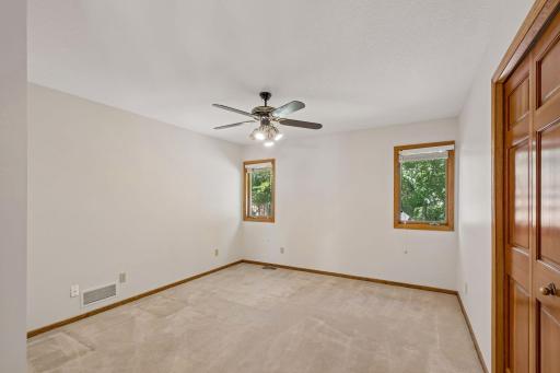 Bedroom #2 - all of the bedrooms are nicely sized. Windows overlook the backyard.