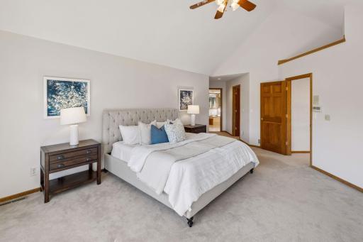 Two walk in closets and full bathroom