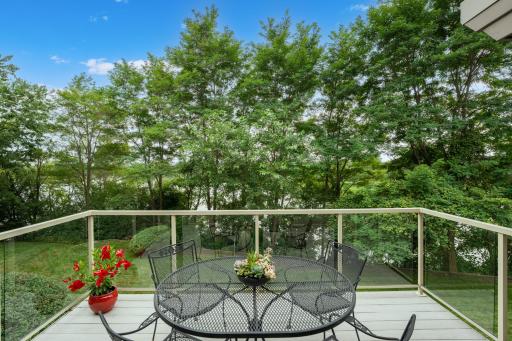 Private, maintenance free deck facing the lake.