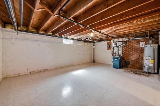 Mechanical room and lots of room for storage